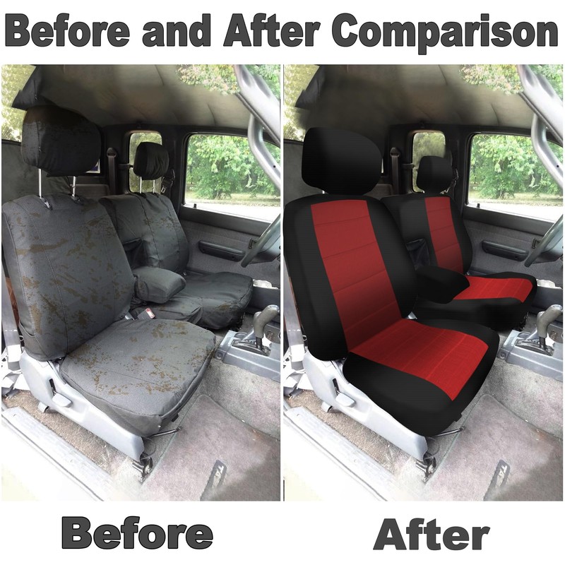 runfider Front 60/40 Bench Seat Covers for Toyota Tacoma 1995-2000