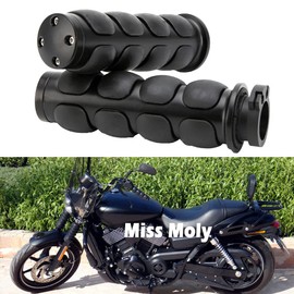 1 Inch Motorcycle Handlebar Grips for Sportster Dyna Softail Vulcan Shadow Road Star (#2-Black)