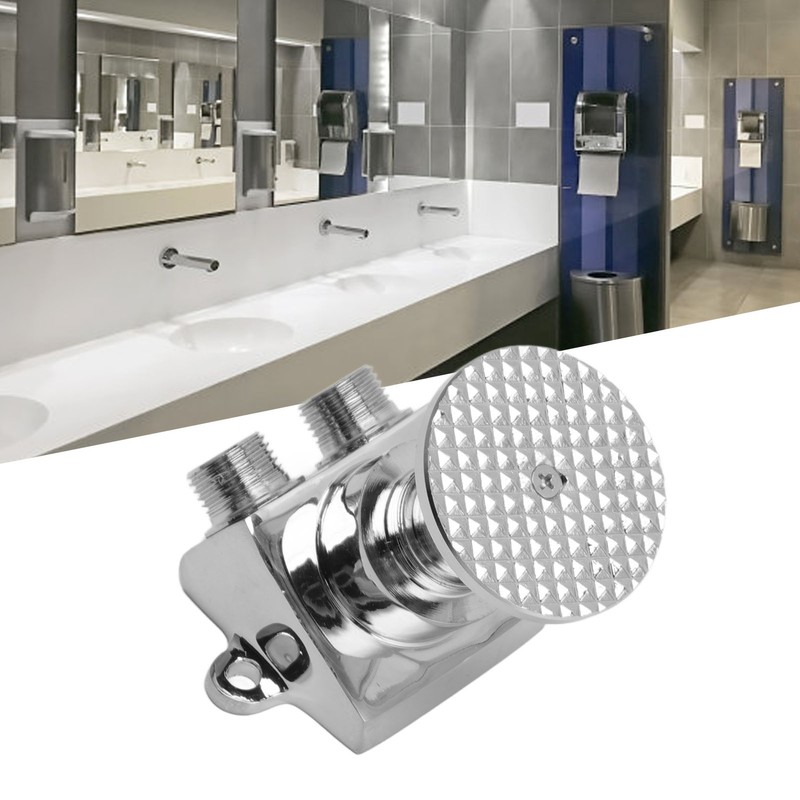 Floor Mount Pedal Valve Stainless Steel Water Saving Foot Pedal