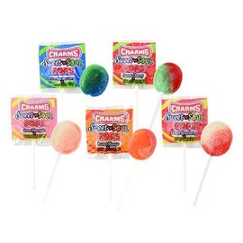 Charms Sweet 'N Sour Pops, 9 oz Bag, Approx. 16 Lollipops (Two Pack)