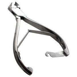 ToolUSA 5.5" Stainless Steel Heavy Duty Moon-head Nail Clippers With Spring Action And Safety Lock: CARE-08913