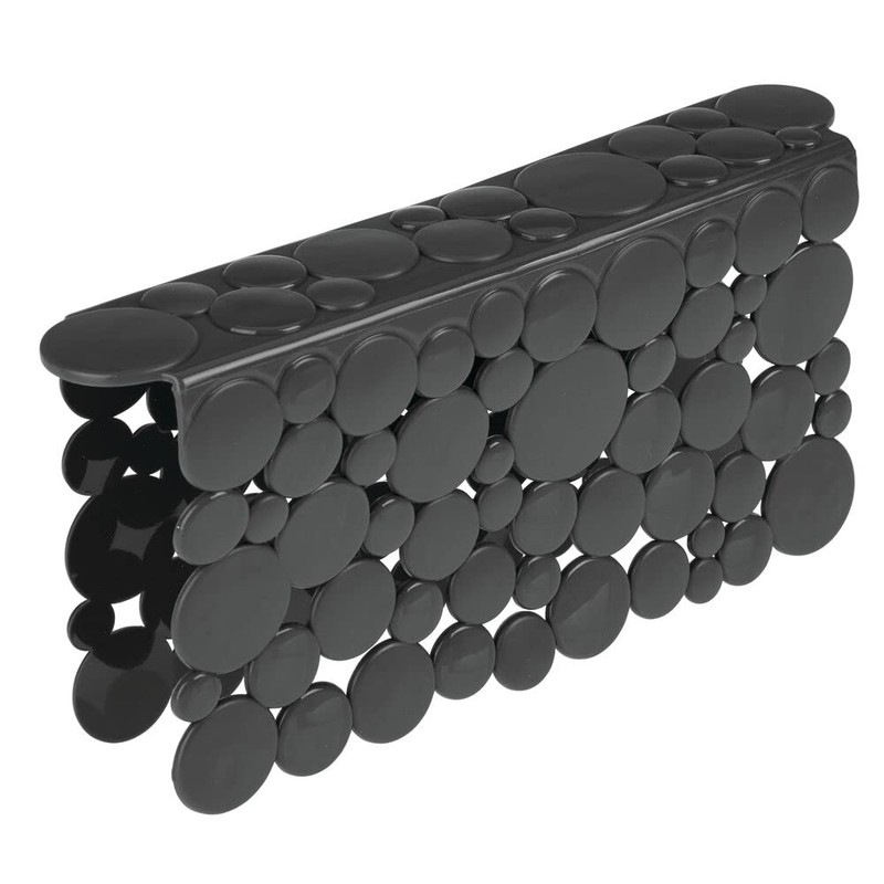 mDesign Decorative Kitchen Plastic Sink Protector Set, Quick Draining -