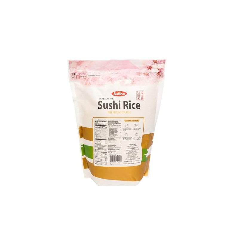 4.4 Pounds Sukina Sushi Rice Premium Grade, Pack of 1