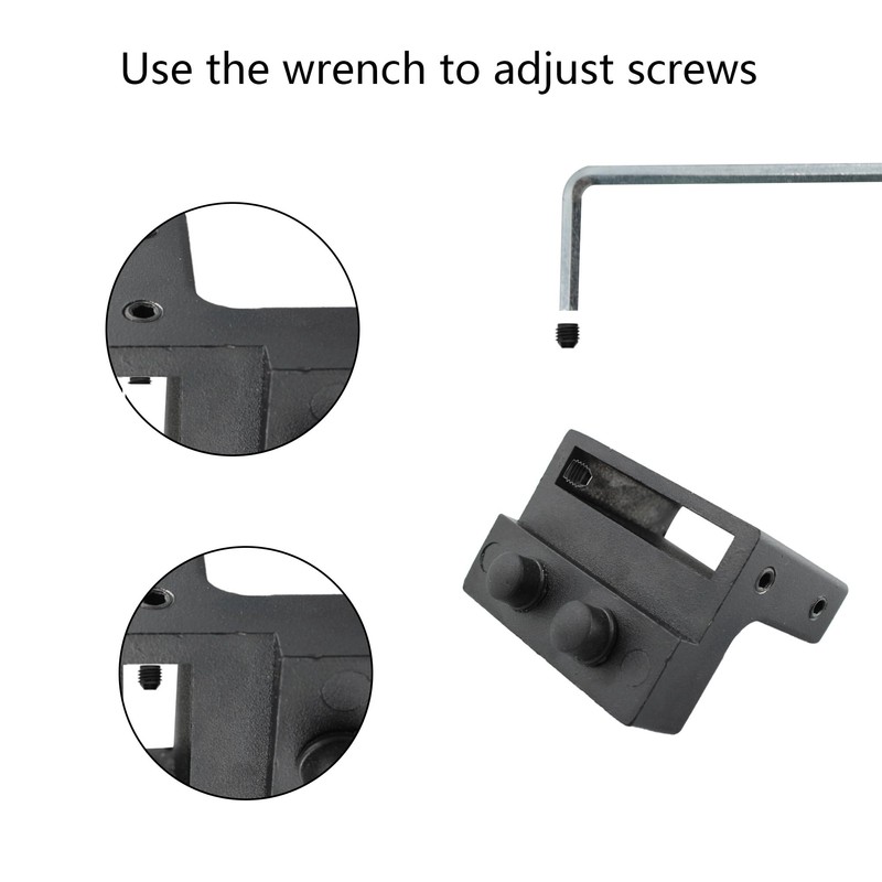AUXBC Barn Door Stopper for Flat Track: 1.61×0.28"(L×W), Black Carbon