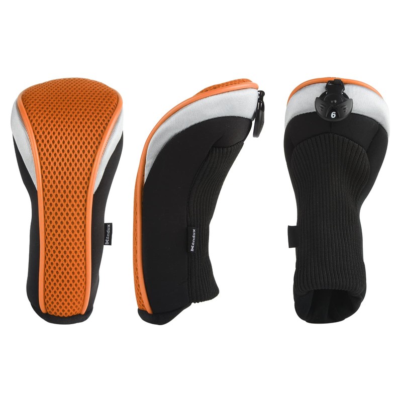Andux Golf Hybrid Club Head Covers Short Neck with Dial