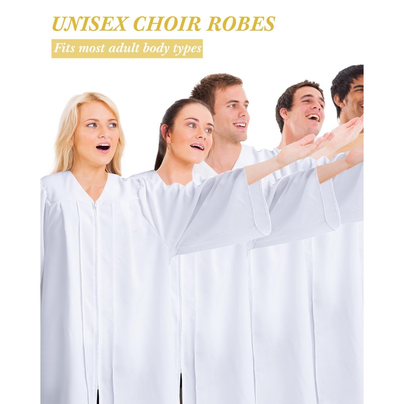 Toulite 3 Pcs Christmas Unisex Matte Choir Robes for Church