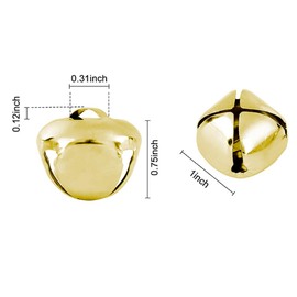 WELANGBN Jingle Bells, Christmas Bells, 20mm Craft Bells Bulk DIY Bells for Home Decoration, 20 Pcs (Gold)