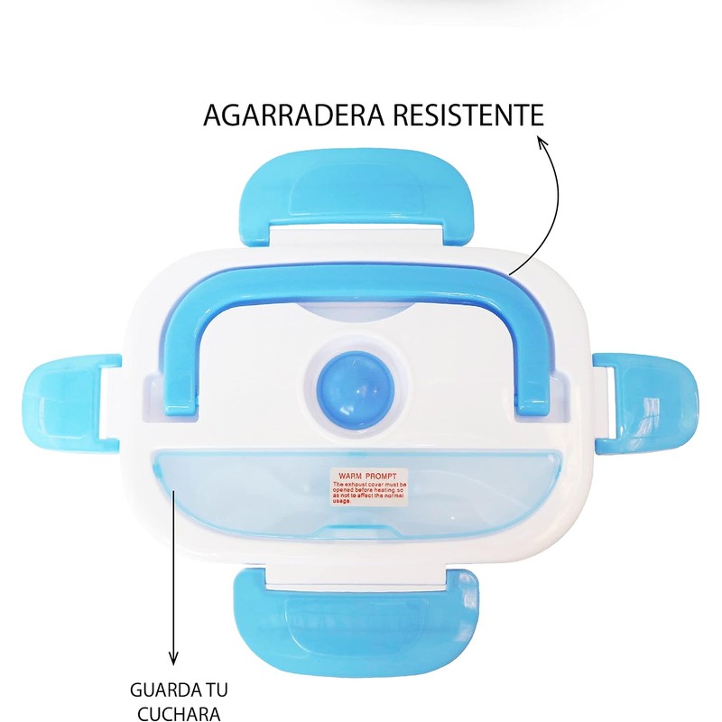 Lonchera Eléctrica Portátil Thermoflex 1.05 Litros para Hogar/Oficina (Azul Claro)