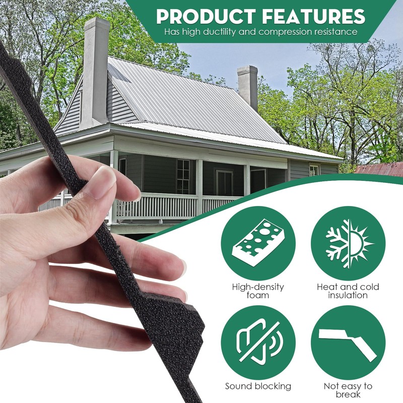 SuperDi R Panel Metal Roof Foam Closure Strips 9" Fits
