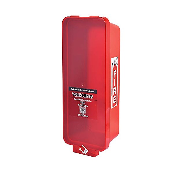 2 Pack! Red Surface-Mounted Fire Extinguisher Cabinet with Red Pull-Cover