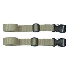 Webbing Strap with Quick Release Buckle, Pack of 2 (Beige, 2 metres)