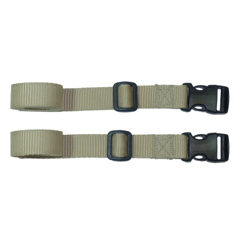 Webbing Strap with Quick Release Buckle, Pack of 2 (Beige,