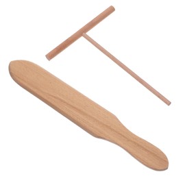 HAKIDZEL Handmade Bamboo Dragonfly Wooden Rake Pancake Crepe Spreader Spatula Set Non-Stick Kitchen Tool Kit
