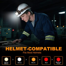 LED Headlamp Rechargeable Battery Powered Hard Hat 5 Light Mode 1000 Lumen Usb C Waterproof Bright Outdoor Camping Essential Fishing Gear Hiking Accessories Hunting Running Survival Power Outage Gifts