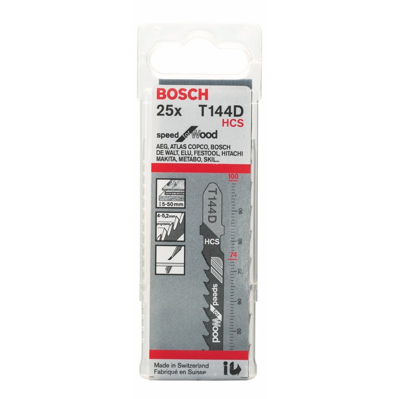 2608633625 Jigsaw Blade"T 144 D" 25Piece