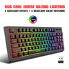 2.4G Wireless Keyboard 87 Keys RGB Backlight 1800mAh Battery Office