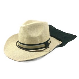 The Hatter 150 Blackout Manish Sauce (Mesh) Straw Hat, Men's, Gardening Hat, Farming Work, UV Sunshade, Golf Hat, Stylish, UV Protection, Sunburn, Wide Brim, Spring, Summer, Neck Guard, beige
