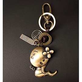 AuPra Funny Snake Leather Women KeyRing Gift Idea Girlfriend Best Friend Home KeyChain Mum Sister Teacher Handbag Charm Key Ring Lady Nanny Car Pendant