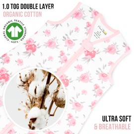 Mama Cheetah Toddler Sleep Sack with Feet 2T, 1.0 TOG Organic Cotton Baby Sleeping Bag with Legs, Baby Wearable Blankets for Walkers w/ 2-Way Zipper, Sleep Sack for Girls & Boys, Early Walker