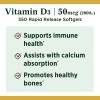 Natures Bounty Vitamina D3 2000 UI 50 mcg 350 cpsulas