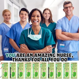 Sayglossy 20 Sets Nurses Pen Gift Bulk Positive Pickle for Nurse Inspirational Pickle Ballpoint Pens with Emotional Support Greeting Cards Nursing Appreciation Gifts for Nurse Week Medical Assistant