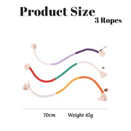 Catnip Toys for Indoor Cats, Snaky Rope Toys with Gall Fruit for Cat Playing Chewing Teeth-Cleaning, Interactive Cat Chew Toy in Assorted Colors for Teething Pets, 3Pcs, No-Squeaky