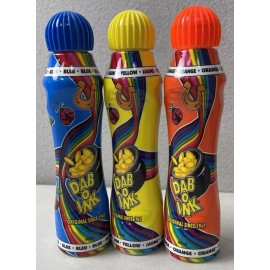 Arrow International Dab-O-Ink 3 Ounce Bingo Markers Set of 3 Daubers 1 Each Yellow, Orange & Blue