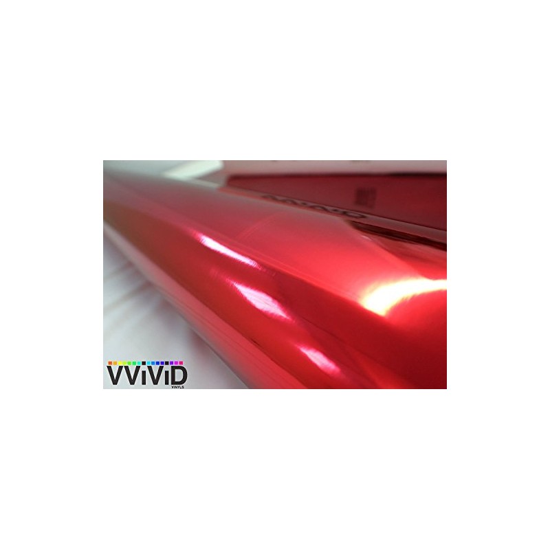 VViViD Red Mirror Chrome Cast Vinyl Wrap Self Adhesive Film