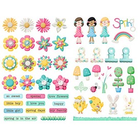 Seasonstorm Girls Spring Flower Decoration Album Planner Stickers Scrapbooking Diary Sticky Paper Flakes (PK698)