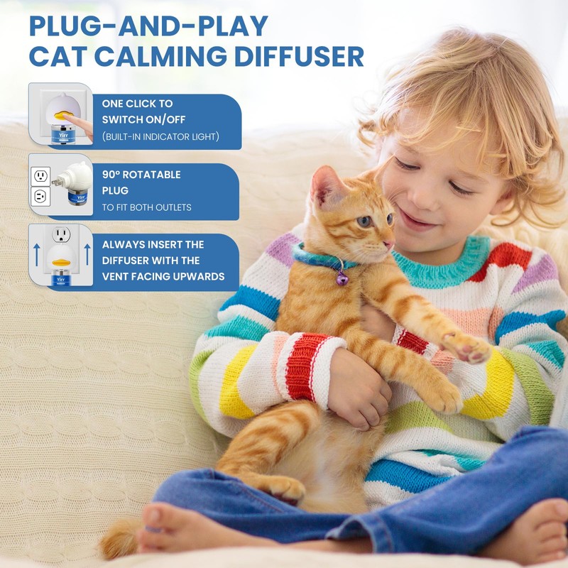 Cat Pheromones Calming Diffuser, Yirr Cat Calming Diffuser, Therapet MD