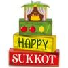 Yuntau 4 Pcs Happy Sukkot Table Decorations Sukkot Centerpieces for