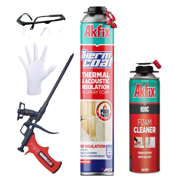Akfix Thermcoat Fire Rated Spray Foam Insulation Kit 20 sq