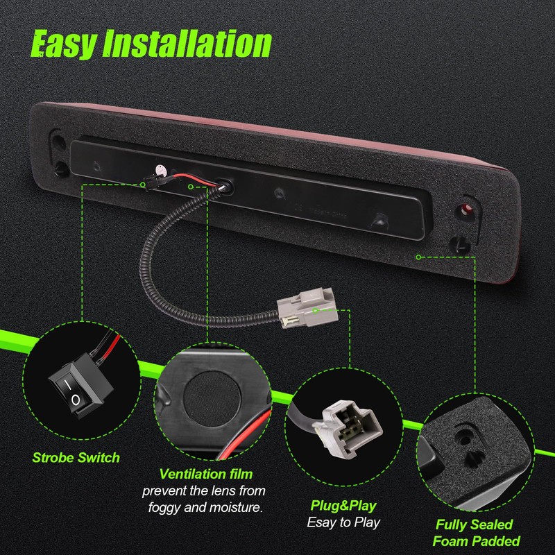 ATLEDLT LED Third Brake Light Compatible With 2015-2025 Colorado/Canyon 2012-UP