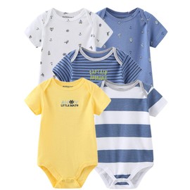 Kiddiezoom Unisex Newborn Baby Short-Sleeve Bodysuit Baby Layette Essentials Giftset Clothing Set, Baby Bodysuits_8, 3-6 Months