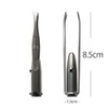 SZB Angled Tweezers LED Light Eyelashes Precision Beard Razor Stainless
