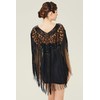 BABEYOND 1920s Shawl Wraps Long Fringed Evening Cape Sequin Beaded