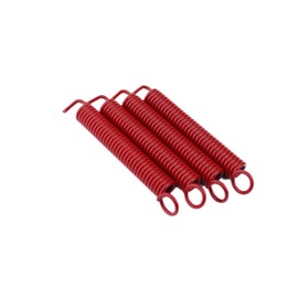 Guyker Muelles de trémolo silenciosos (juego de 4) para instrumentos de puente de guitarra eléctrica FR Fender Strat ST Stratocaster, pieza de repuesto, rojo