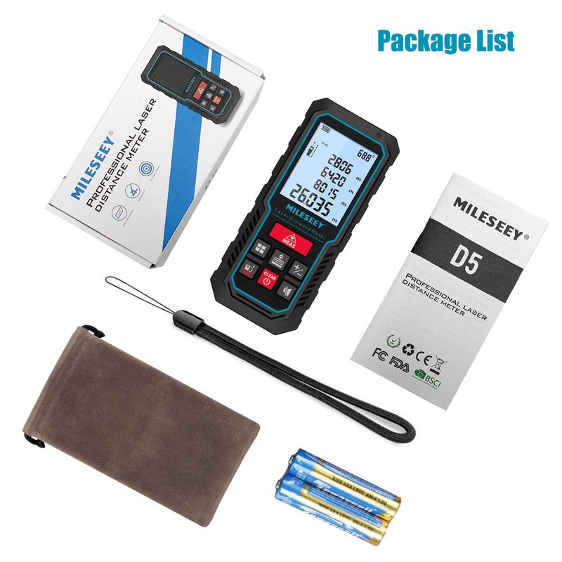 MiLESEEY Laser Measure, 229ft 70 M/in/Ft Digital Distance Meter, Laser