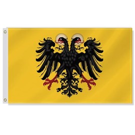 3×5 FT Former Holy Roman Empire(962-1806) Flag,Large Old Germany National Decor,German Double Side Digital Printed 150D Polyester Banner With Canvas Header Brass Grommet
