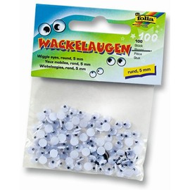 Wackelaugen Ø 5 mm, rund, 100 Stück