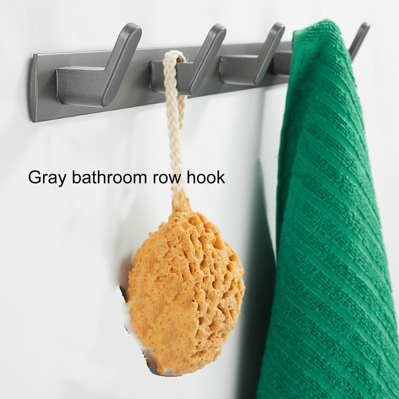 45cm Row Hook Wall Mount Aluminium Alloy Coat Towel Hook