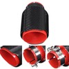 Universal Exhaust Tip Tail Throat Glossy Carbon Fiber Red Pipe