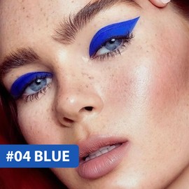 evpct 3Pcs Blue Light Green Dark Green Waterproof Colored Eyeliner Liquid Eye Liner Set Long Lasiting Fine Speed Dry Liquid Eyeliner lapiz delineador de ojos contra el agua blanco para ojos de colores