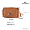 LiaTalia Womens Twist Lock Opening Real Leather Small Clutch Bag
