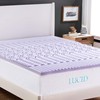 LUCID 2 Inch 5 Zone Lavender Memory Foam Mattress Topper
