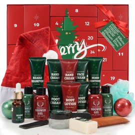 Advent Calendar 2025 Men, Rinse&Robust 24PCS Men’s Beard Care Set Bath and Body Gift Set Christmas Gift for Him Selfcare & Bath Essentials Gift for Men, Boyfriend Husband Stocking Stuffers