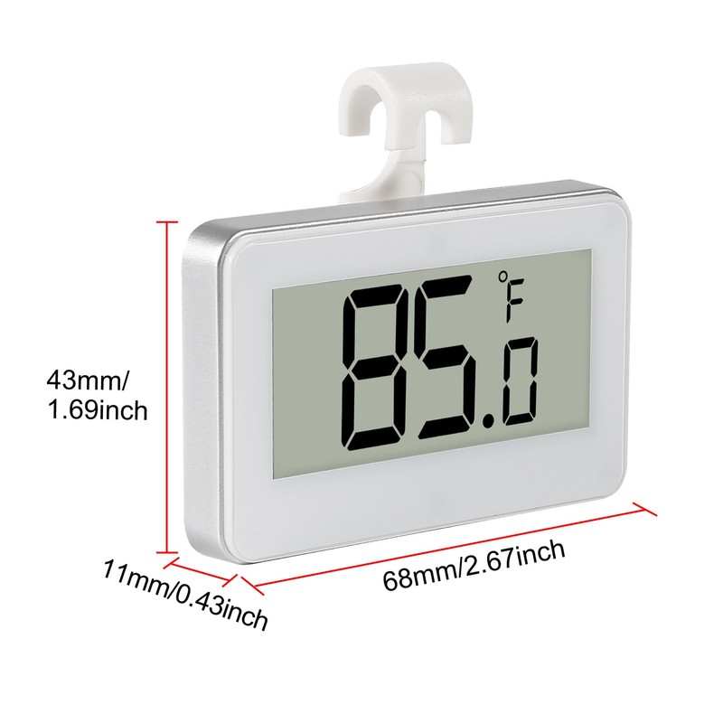 DWEII Mini Refrigerator Fridge Thermometer, 4 Pack Digital Freezer Thermometer