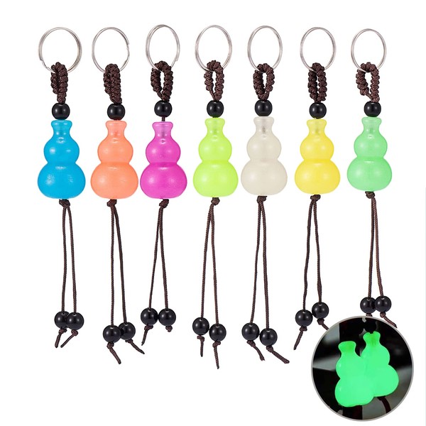 RIVEENY 7pcs Glow in The Dark Keychain,Keychain Decoration for Mobile