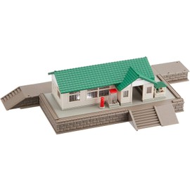 TOMIX 4202 N Gauge Wooden Station Building Set, Green, Model Railway Supplies