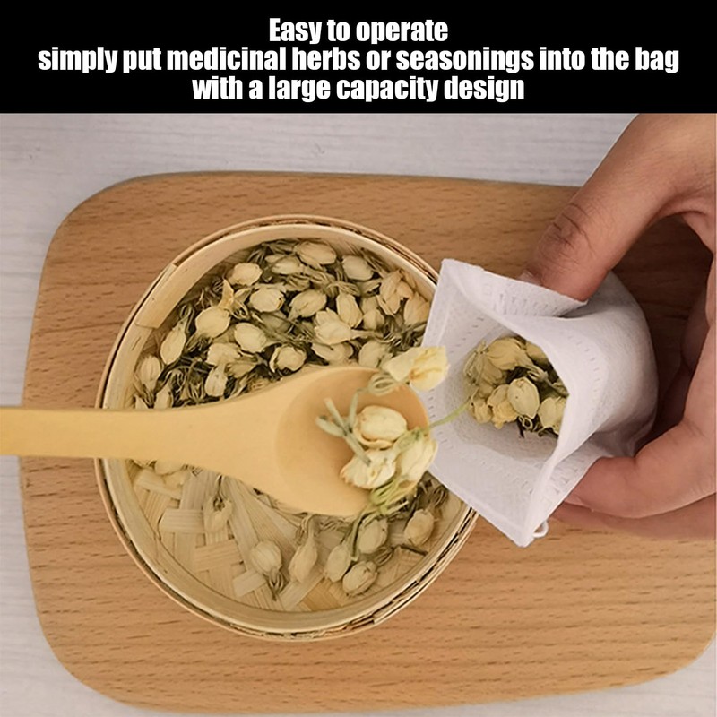 100 Tea Filter Bags, 5 Tea Hangers, Empty Loose Leaf